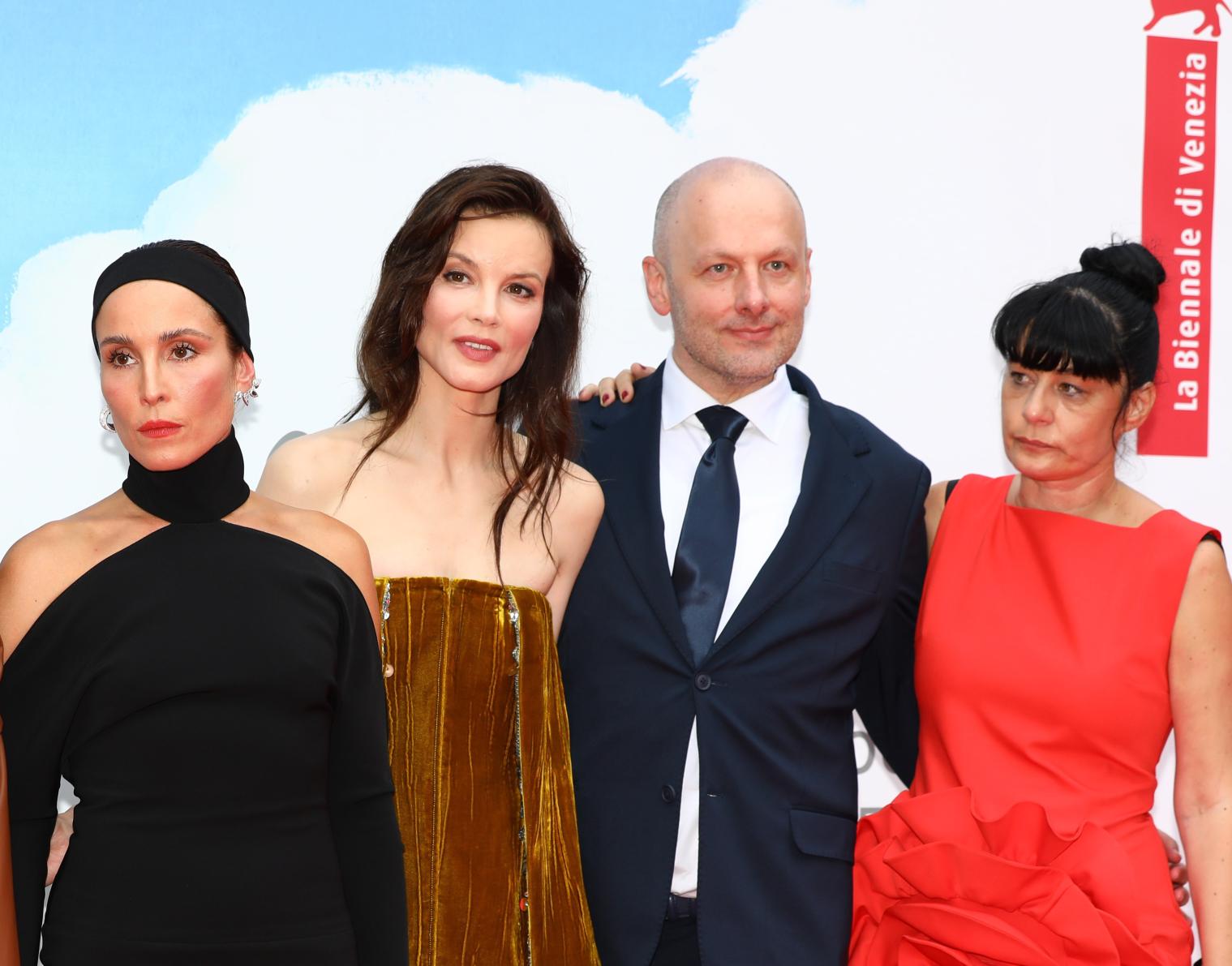 Noomi Rapace, Sylvia Hoeks, Goce Smilevski and Labina Mitevska at the premiere of Mother, 82nd Venice Film Festival, 2025.